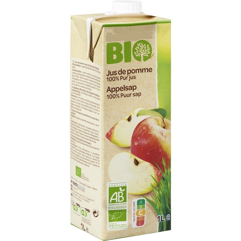 Jus de pomme Bio 100% pur jus - 1 Litre