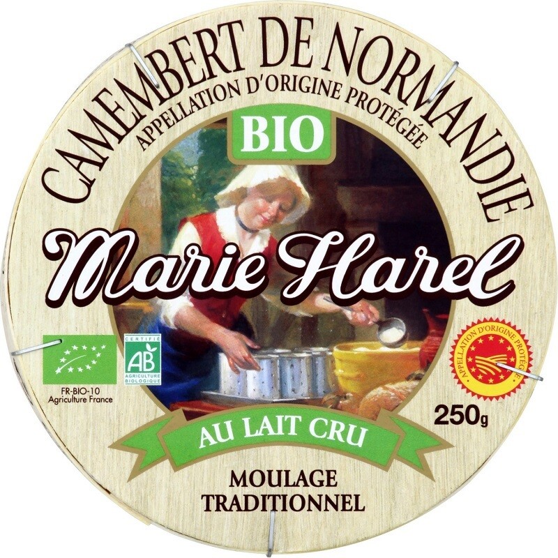 Fromage Camembert Bio au lait cru AOP MARIE HAREL - FROMAGE BIO