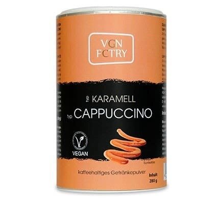Capuccino Caramel Vegan, instantané, VGN FCTRY INSTANT CAPPUCCINO caramel, 280g
