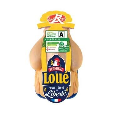 Poulet fermier jaune de Loué, Label rouge, 1.5 kg - Poulet de Loué jaune Label rouge