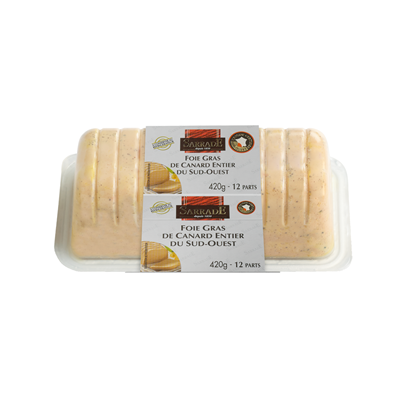 Foie gras de canard entier du Sud-Ouest 420 g net Sarrade
