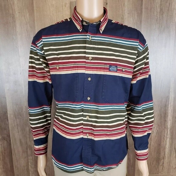 Vintage Gant Rough Weather Tent Cloth Shirt Size Large