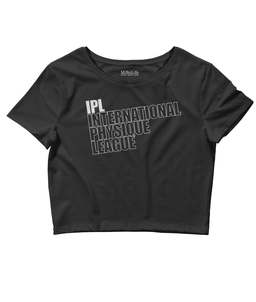 IPL Angle Logo Women’s Black Crop Tee