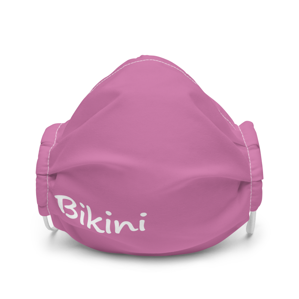 Natural Bikini Magazine Logo Pink Washable Premium Face Mask