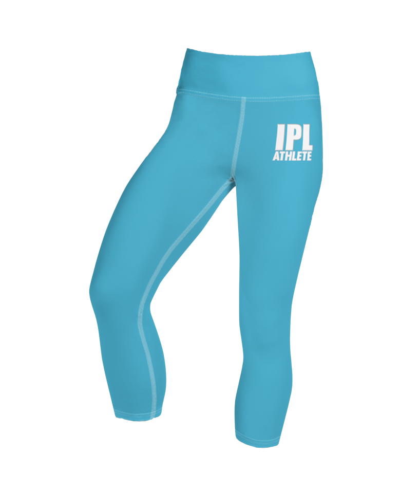 IPL Athlete Blue 7 Yoga Capri Leggings