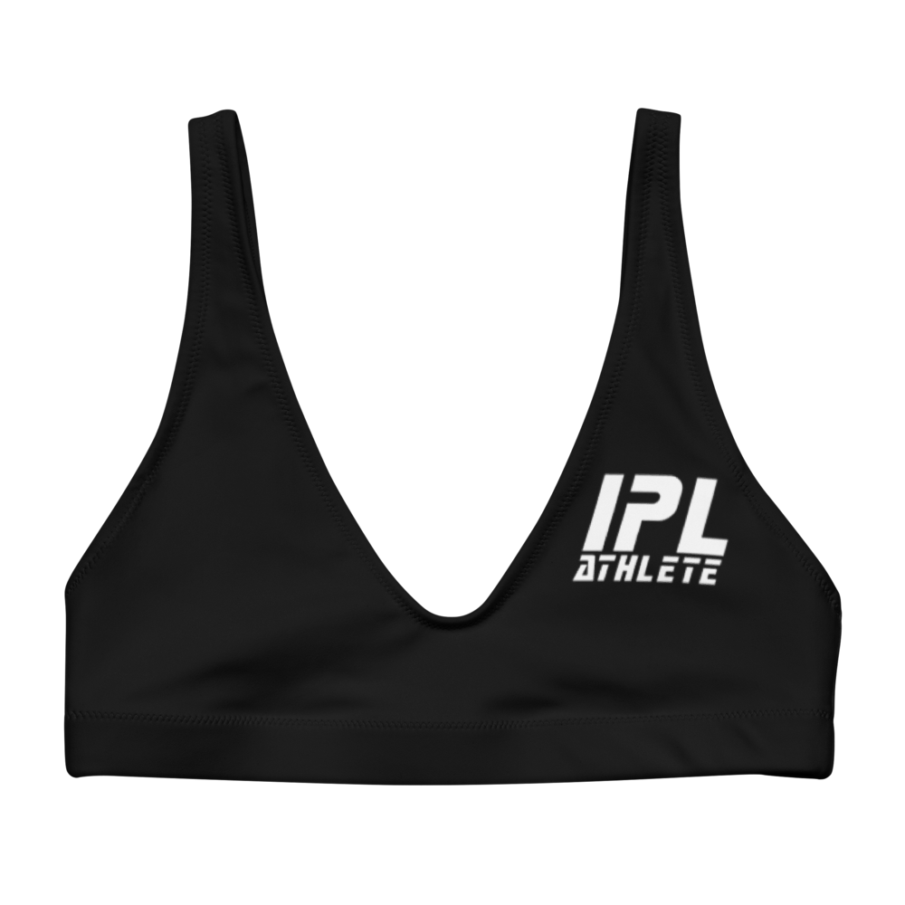 New IPL ATHLETE Logo - Blackout Removable Padding Sports Bralette