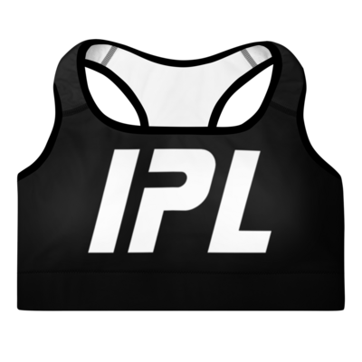 New IPL Logo Blackout Removable Padding Sports Bra