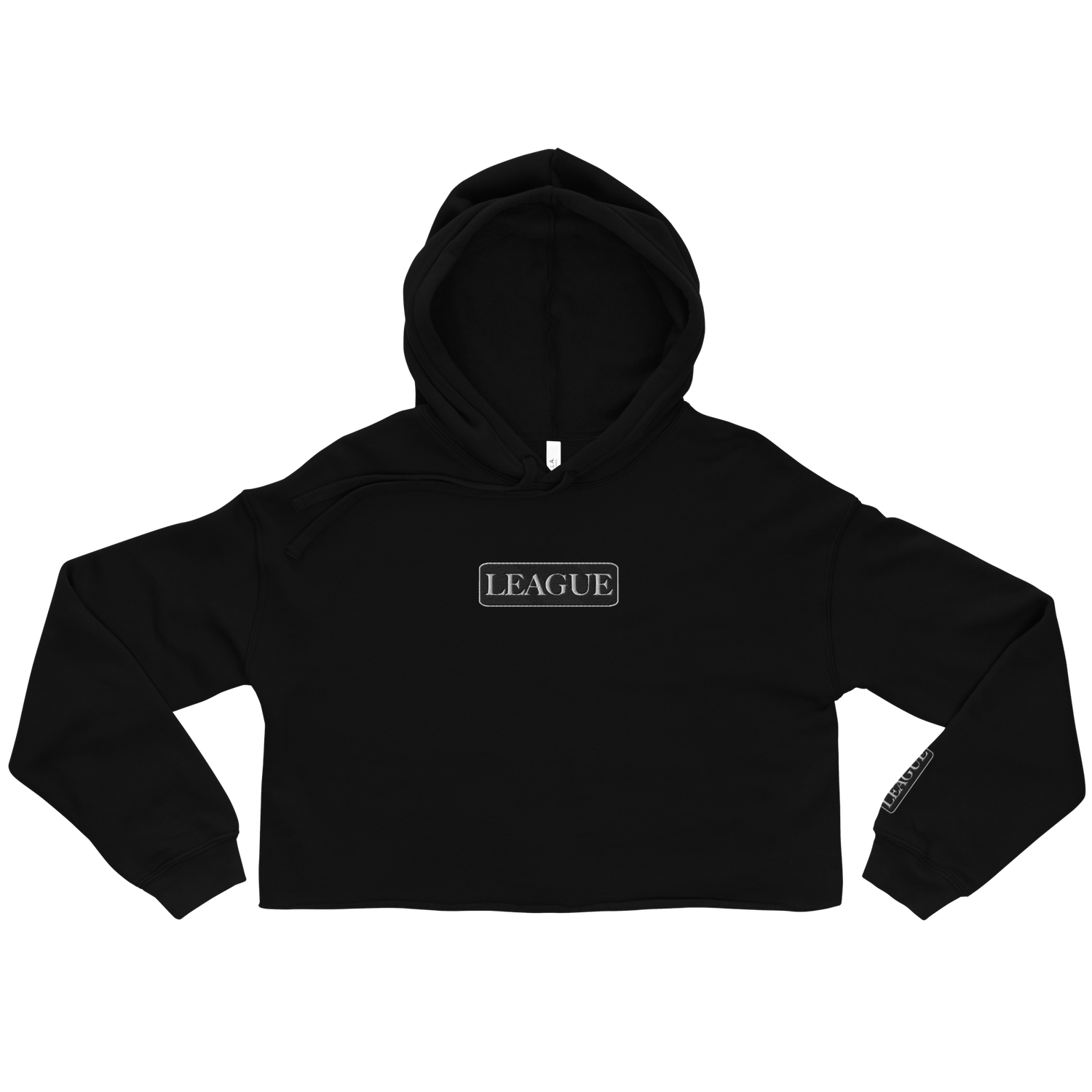 IPL Embroidered &quot;LEAGUE&quot; Patch Signature Crop Hoodie