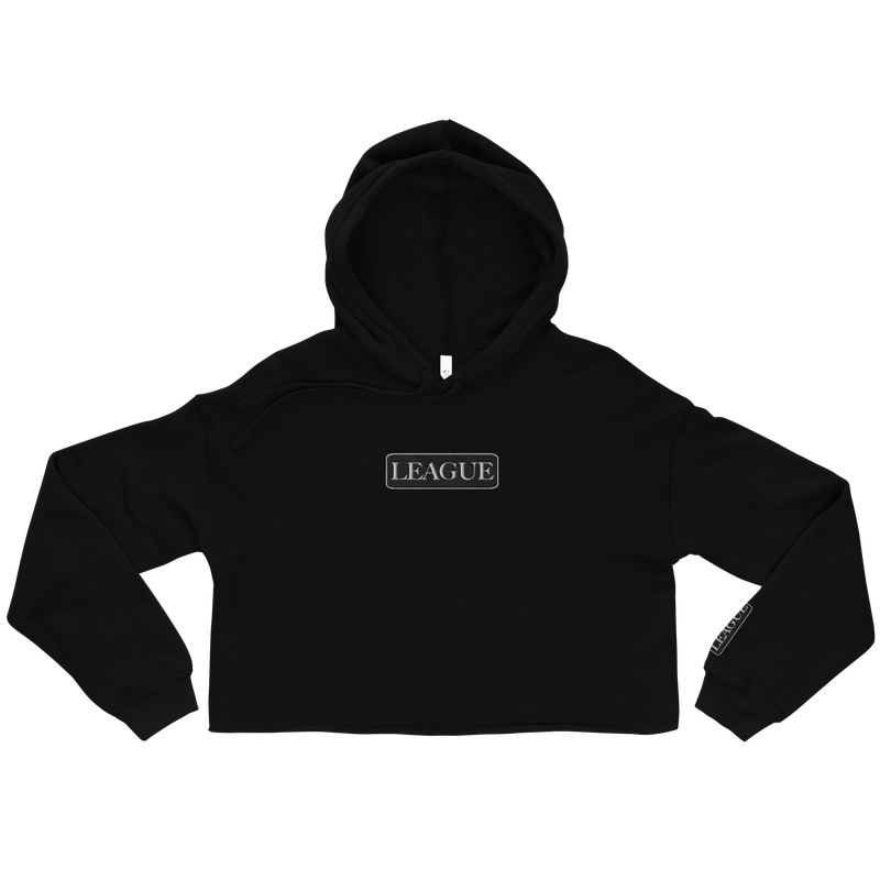 IPL Embroidered &quot;LEAGUE&quot; Patch Signature Crop Hoodie