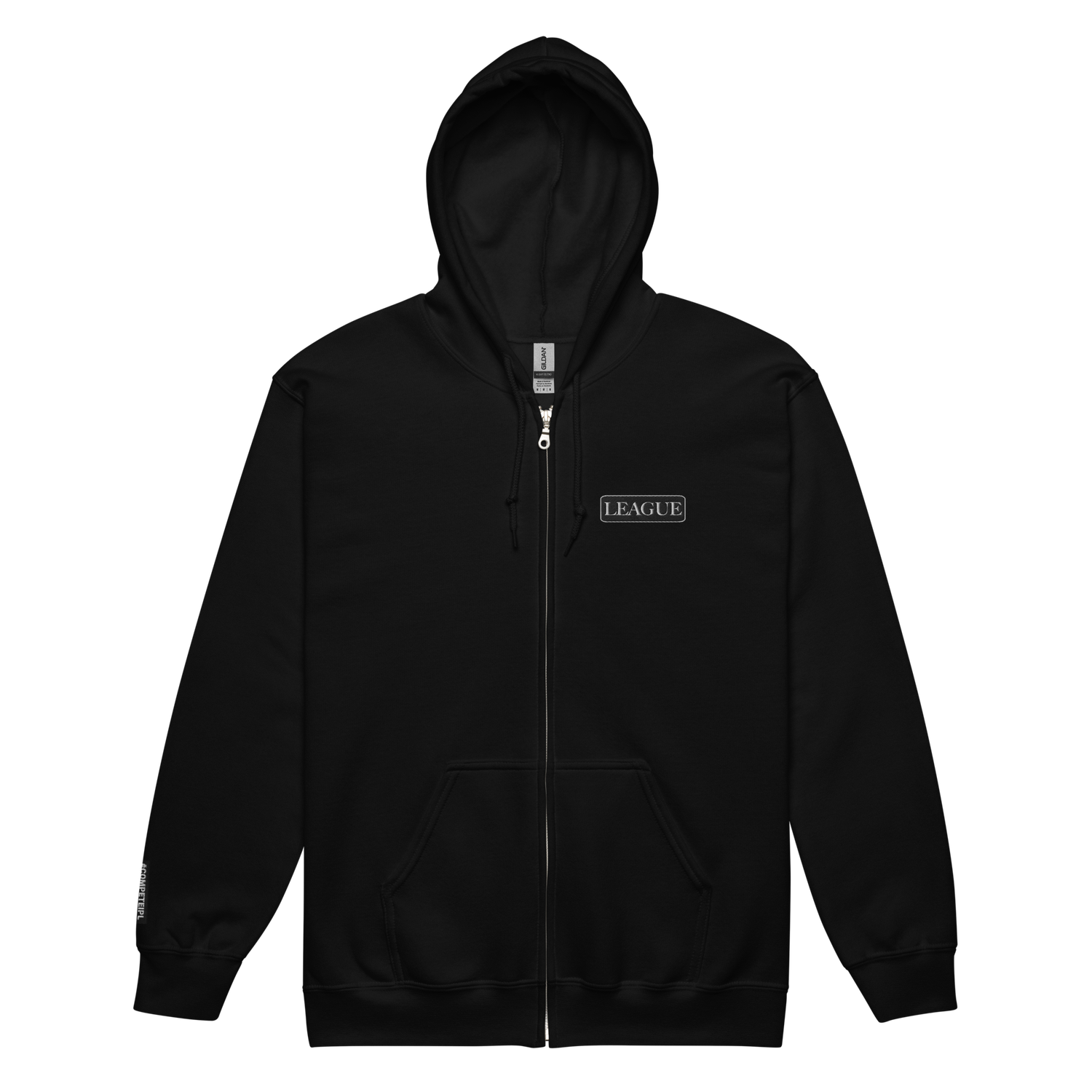IPL Embroidered &quot;LEAGUE&quot; Patch Men&#39;s Zip Hoodie