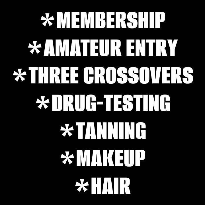 2025 IPL APEX IX: MEMBERSHIP | AMATEUR ENTRY | THREE AMATEUR CROSSOVER CLASSES | DRUG TESTING | TANNING | MAKEUP | HAIR