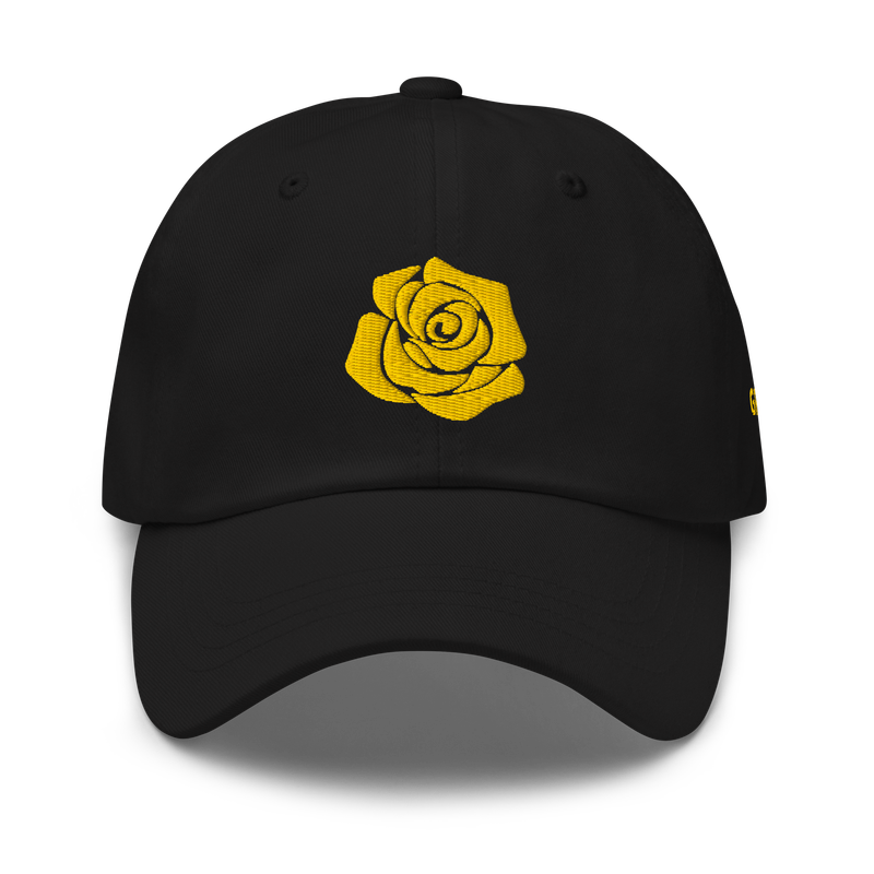 IPL Embroidered Yellow Gratitude Rose Cotton Hat