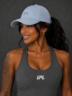 IPL Signature Light Blue / Gray Embroidered Logo Cotton Hat