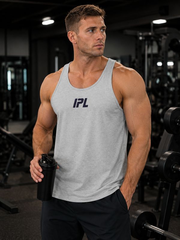 Men's Black IPL Logo Classic Tank Top