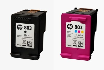 HP 803 Tri-colour and black combo pack.