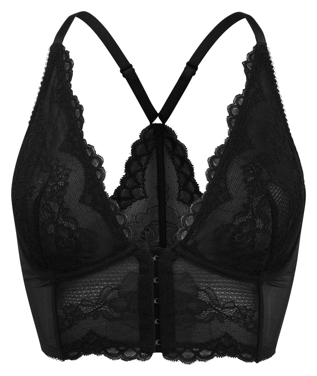 Superboost Lace Deep V Bralette, Colour: Black