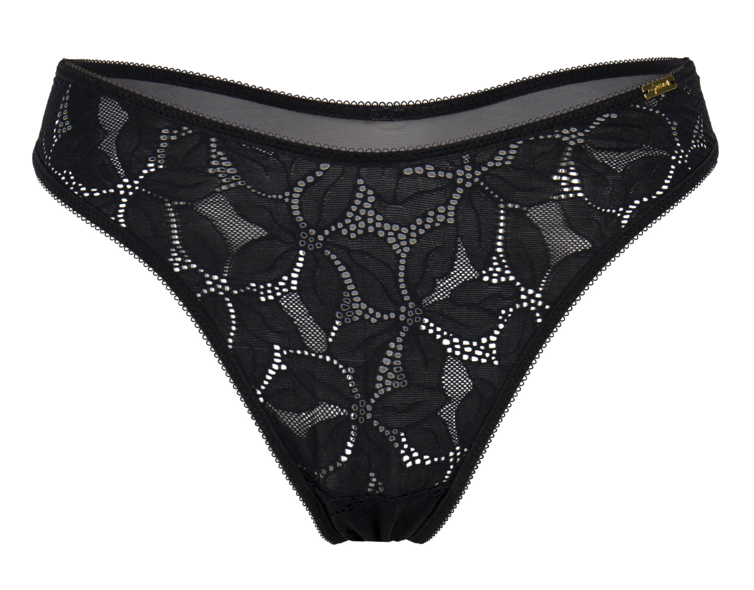 Glossies Lotus Thong, Colour: Black