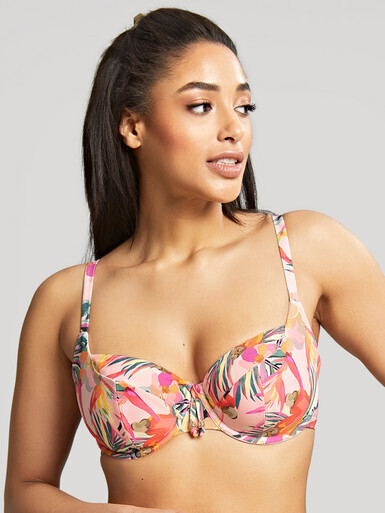 Panache Paradise Pink Balcony Bikini Top