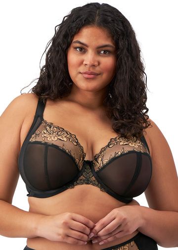 Elomi Teagan Black and Almond Under Wired Bra