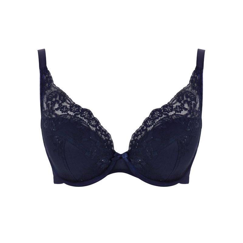 Panache Ana Padded Plunge Underwired Bra in Midnight