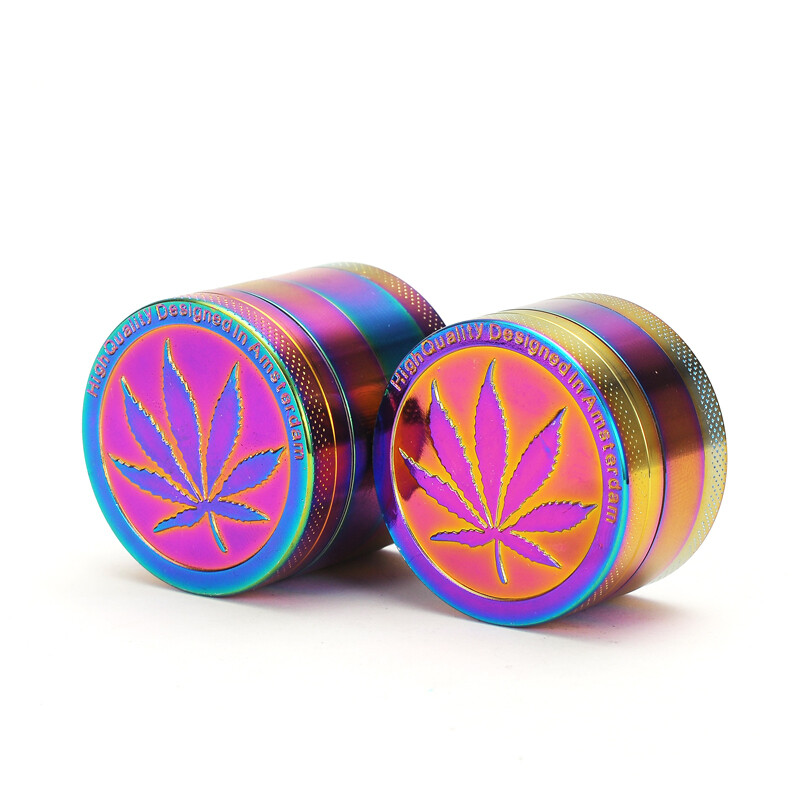 Colorful Marijuana Leaf Grinder