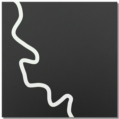 Rhein bei Düsseldorf, Weiß, 25x25 cm Rhein bei Düsseldorf, Weiß, 25x25 cm