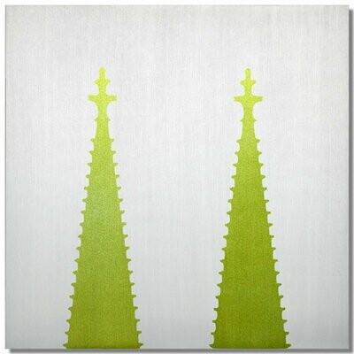 Kölner Dom, Lasur Limette, 25x25 cm