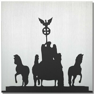 Quadriga Berlin, Schwarz, 25x25 cm