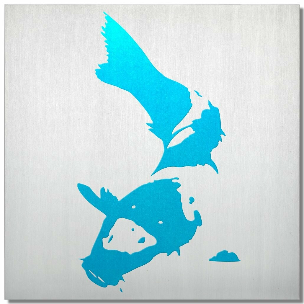 Magic Koi, Eisblau, 25x25 cm