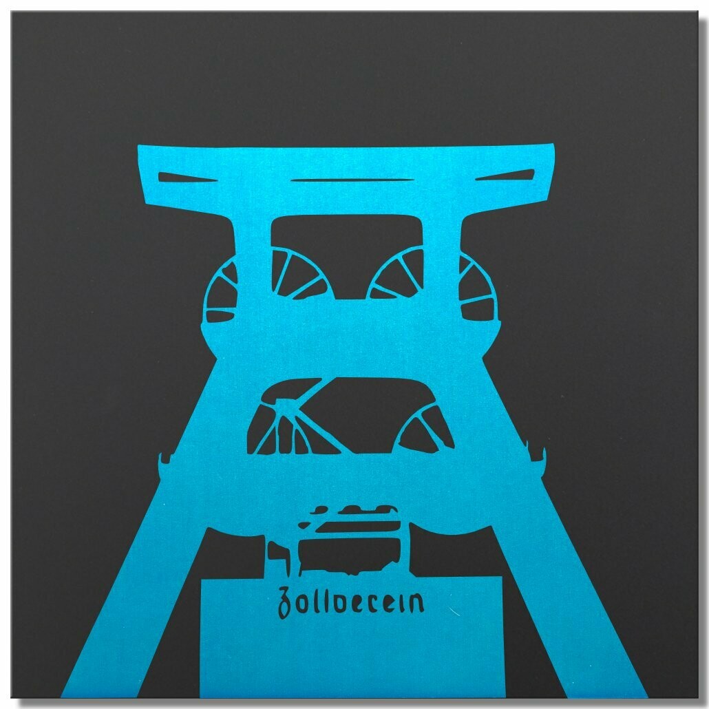 Zollverein Essen, Eisblau, 25x25 cm