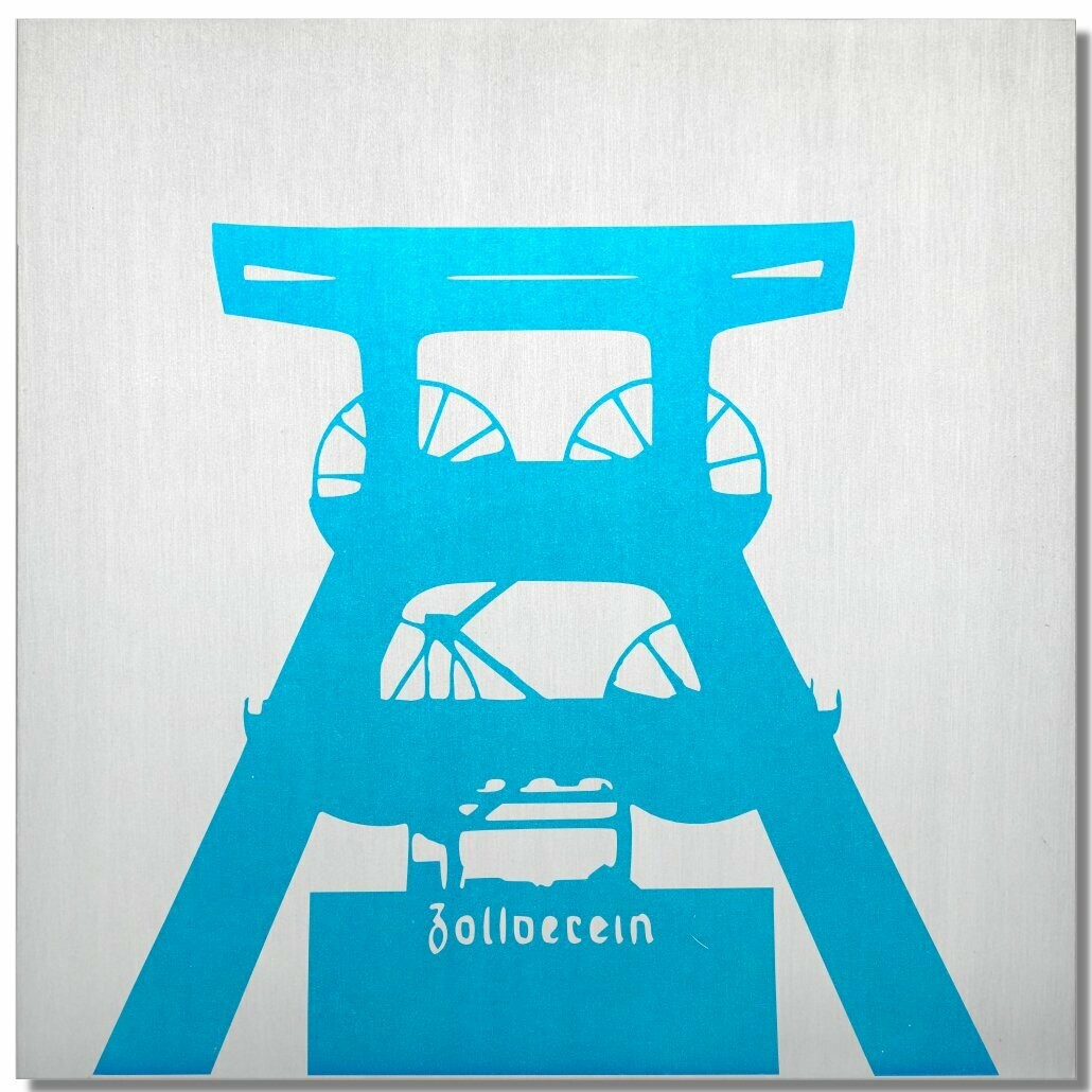 Zollverein Essen, Eisblau, 25x25 cm