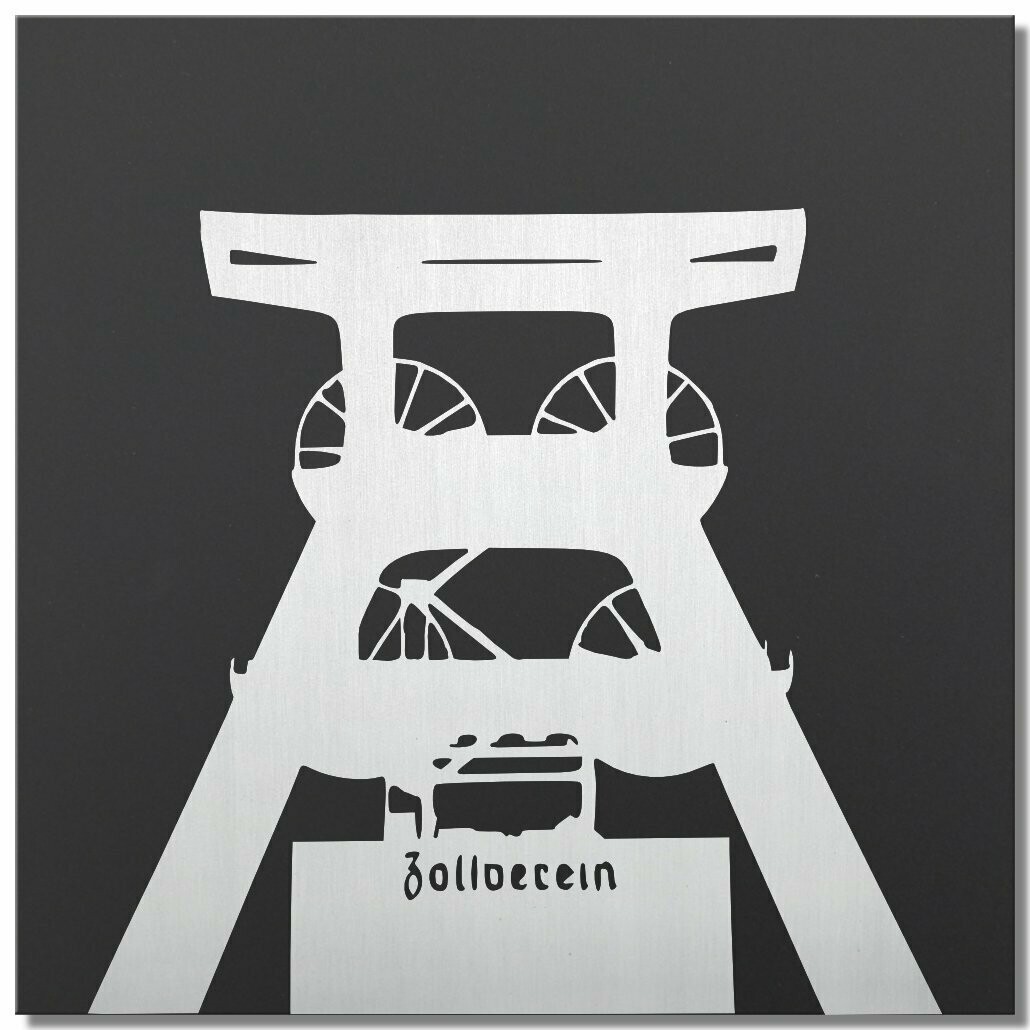 Zollverein Essen, Klarlack, 25x25 cm