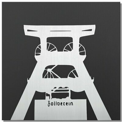 Zollverein Essen, Klarlack, 25x25 cm
