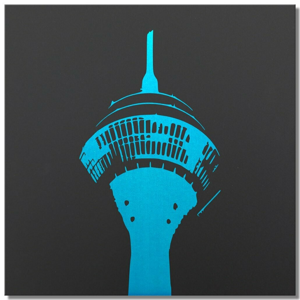 Rheinturm, Eisblau, 25x25 cm