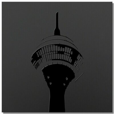 Rheinturm - black series - 25x25 cm