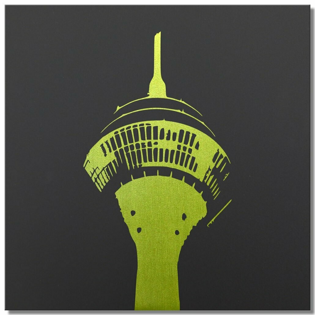 Rheinturm, Limette, 25x25 cm