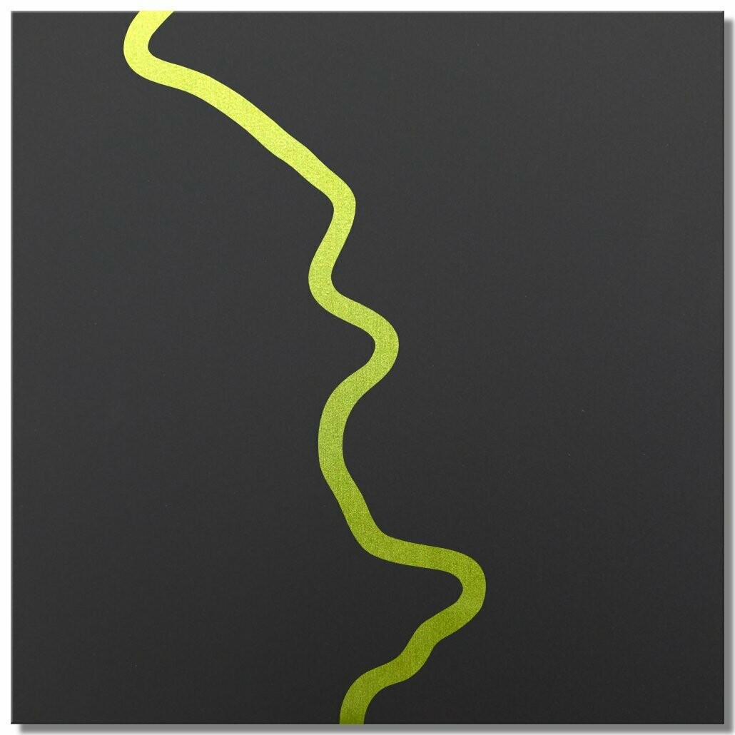 Rhein bei Köln, Limette, 25x25 cm