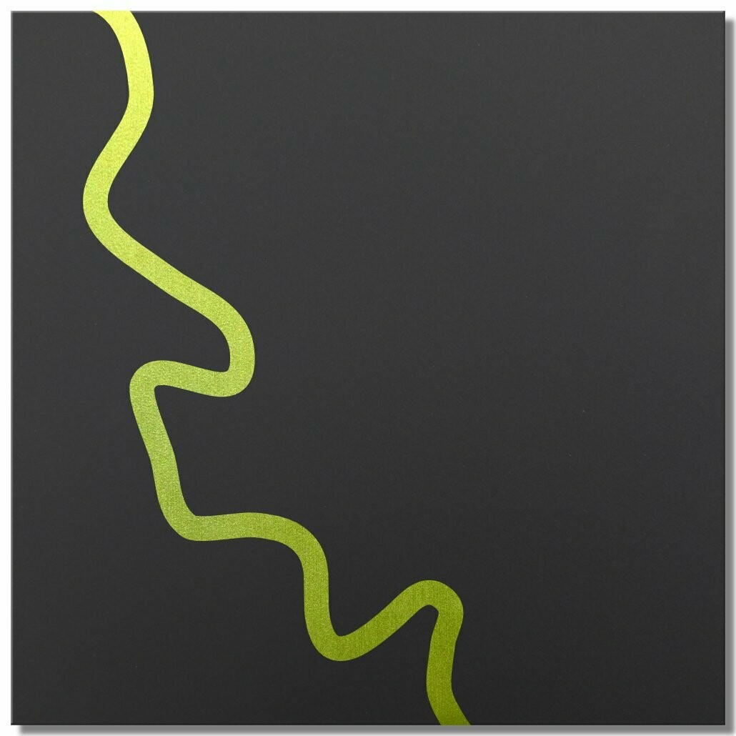 Rhein bei Düsseldorf, Limette, 25x25 cm