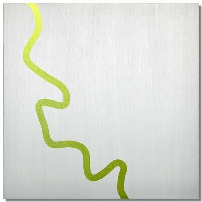 Rhein bei Düsseldorf, Limette, 25x25 cm Rhein bei Düsseldorf, Limette, 25x25 cm