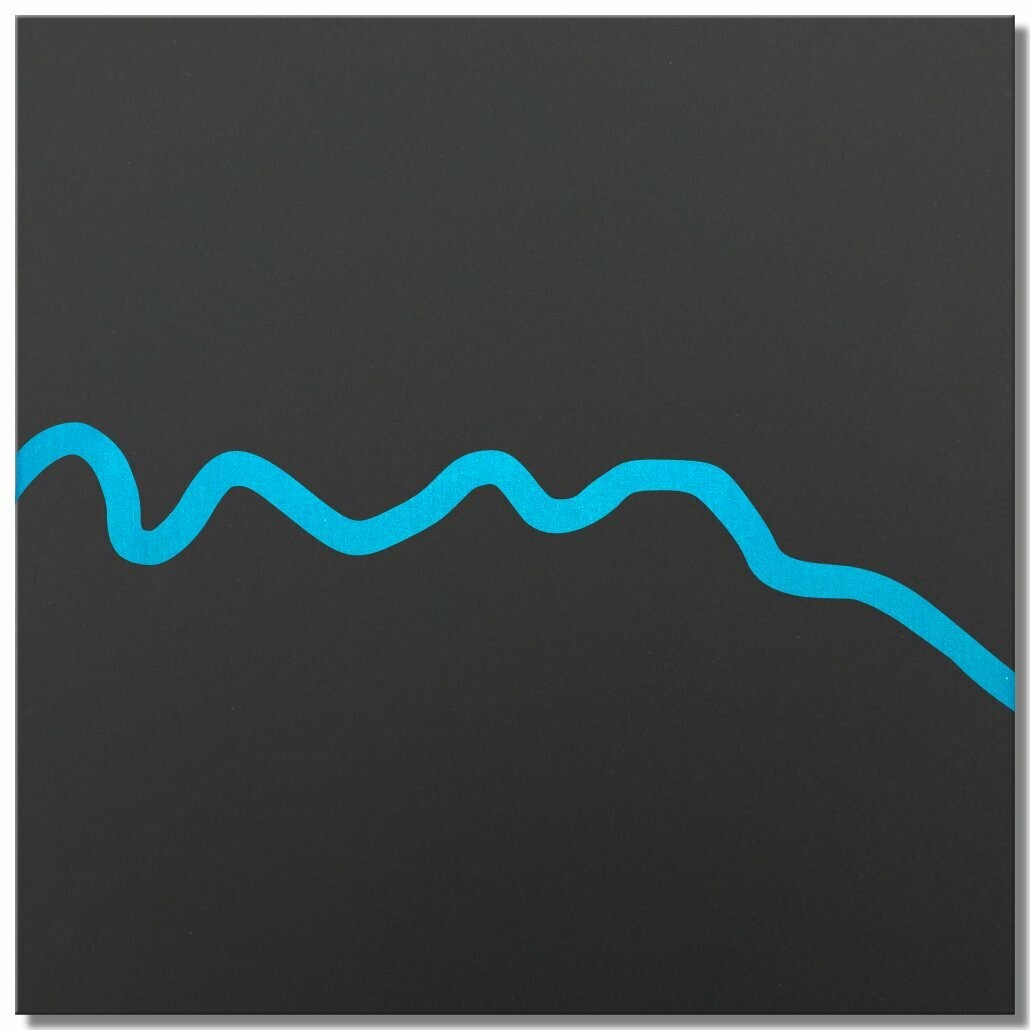 Spree in Berlin, Eisblau, 25x25 cm