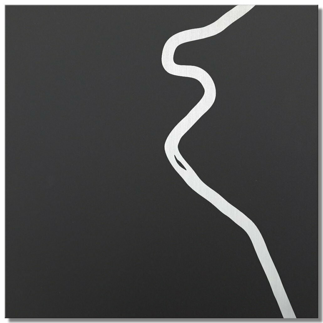 Neckar bei Stuttgart, Klarlack, 25x25 cm