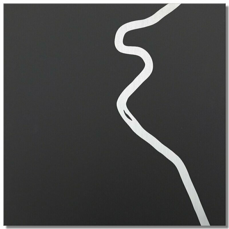 Neckar bei Stuttgart, Klarlack, 25x25 cm Neckar bei Stuttgart, Klarlack, 25x25 cm