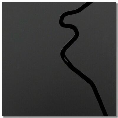 Neckar bei Stuttgart - black series - 25x25 cm