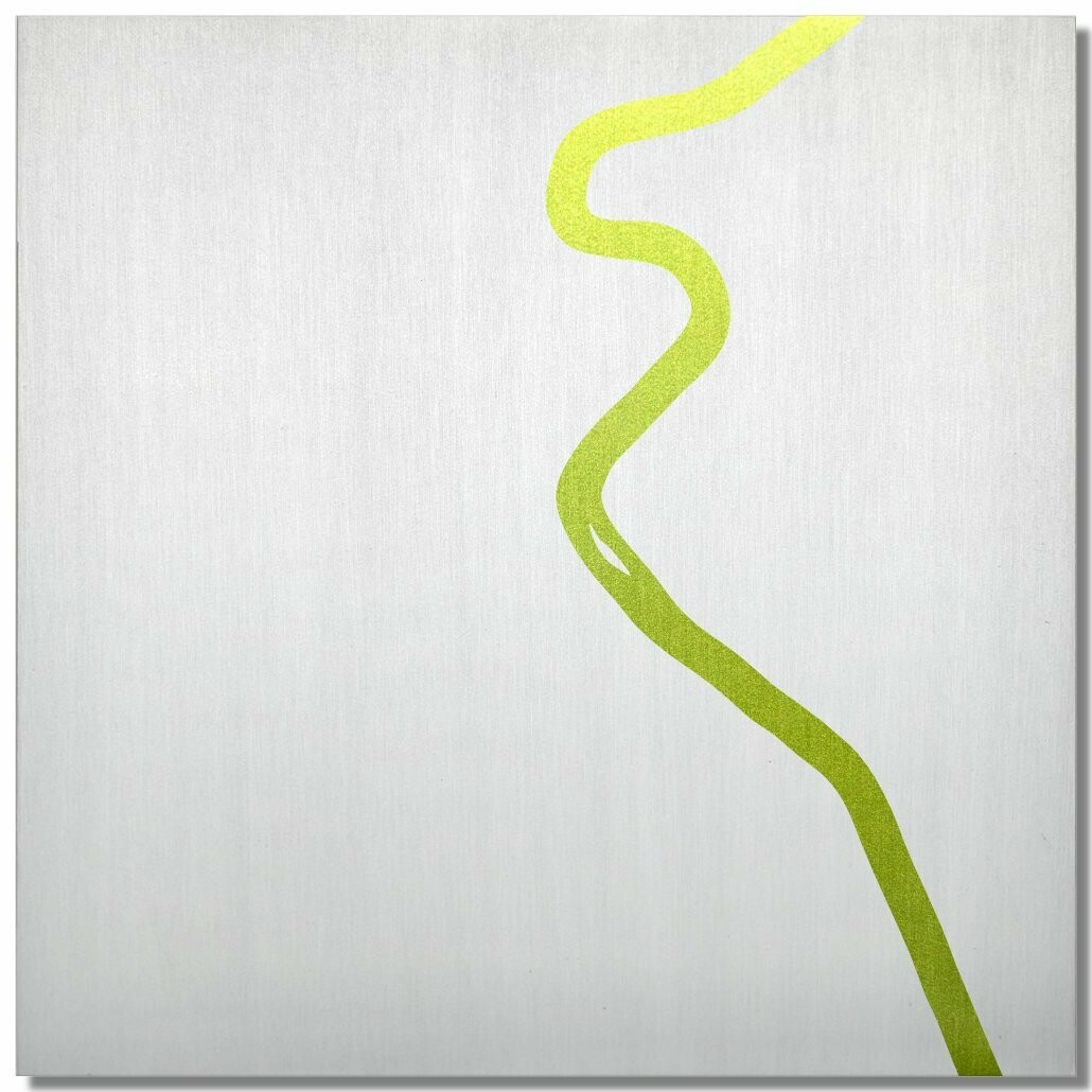 Neckar bei Stuttgart, Limette, 25x25 cm