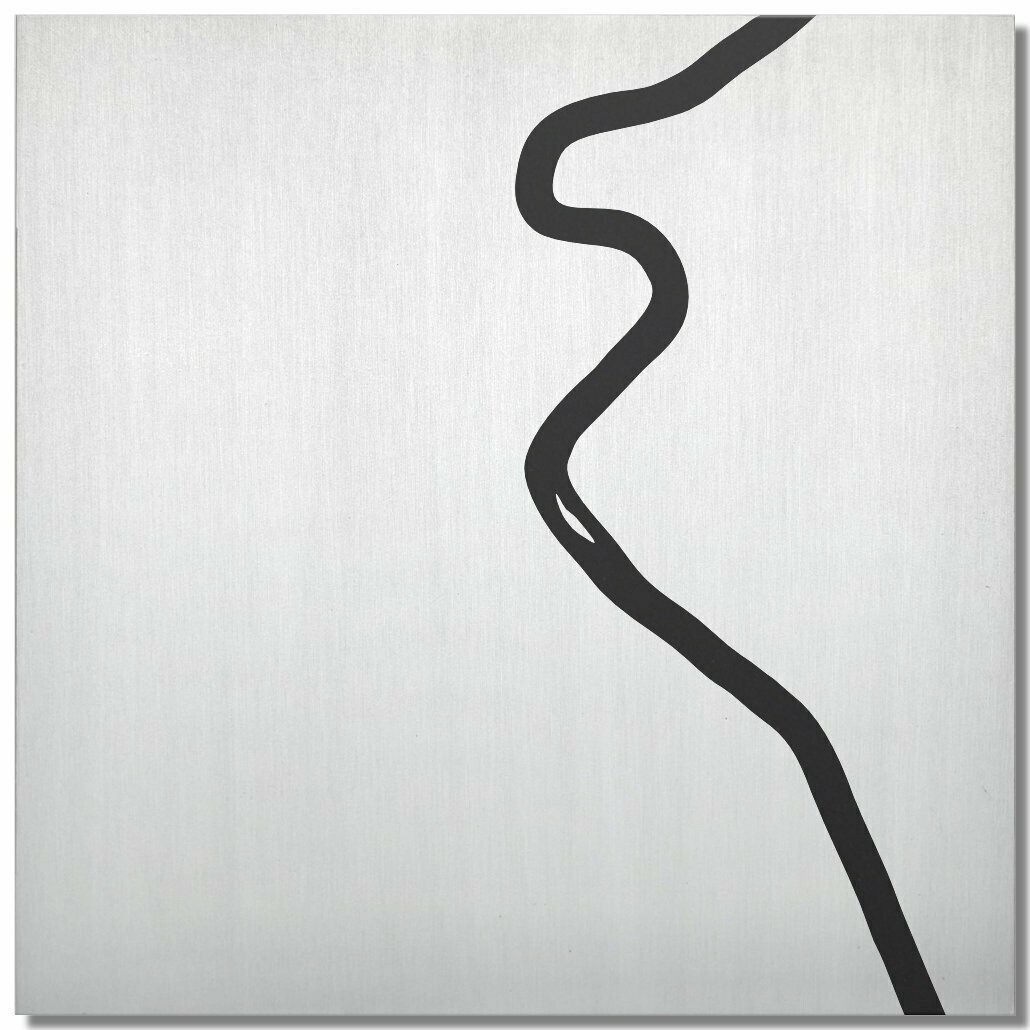 Neckar bei Stuttgart, Schwarz, 25x25 cm