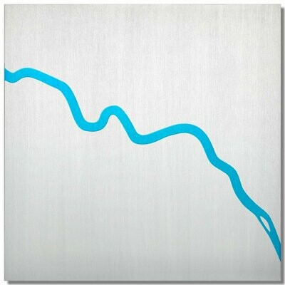 Elbe bei Dresden, Eisblau, 25x25 cm Elbe bei Dresden, Eisblau, 25x25 cm