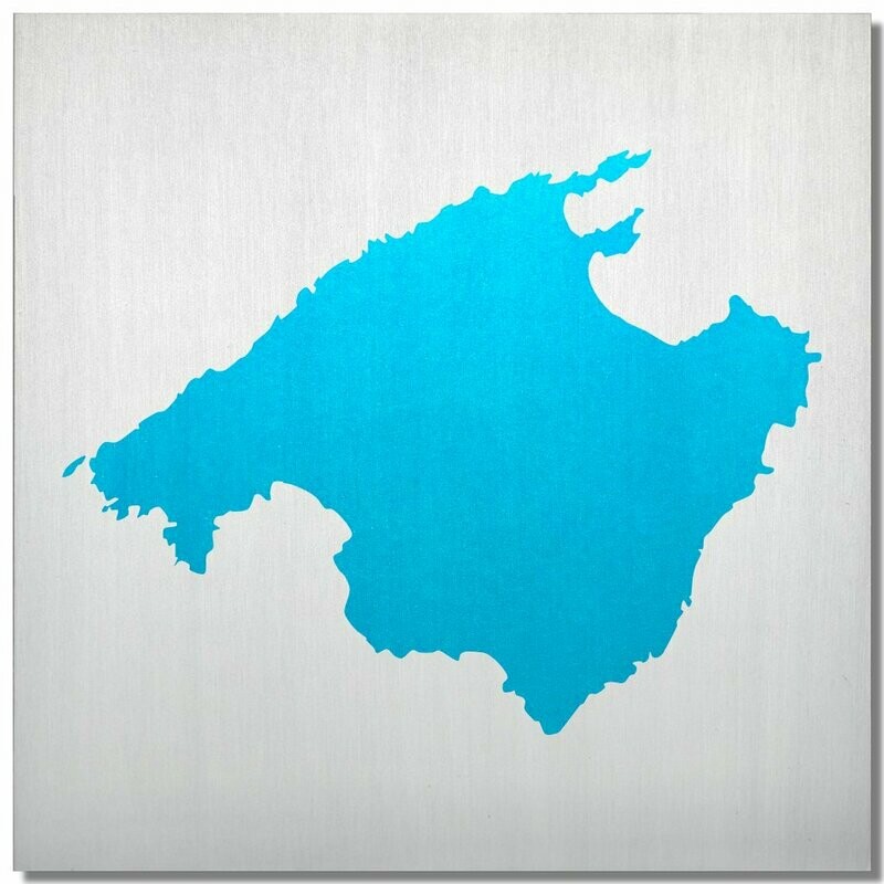 Mallorca, Eisblau, 25x25cm
