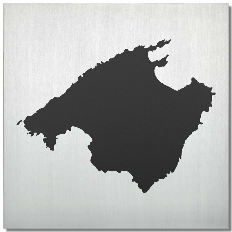 Mallorca, Schwarz, 25x25cm