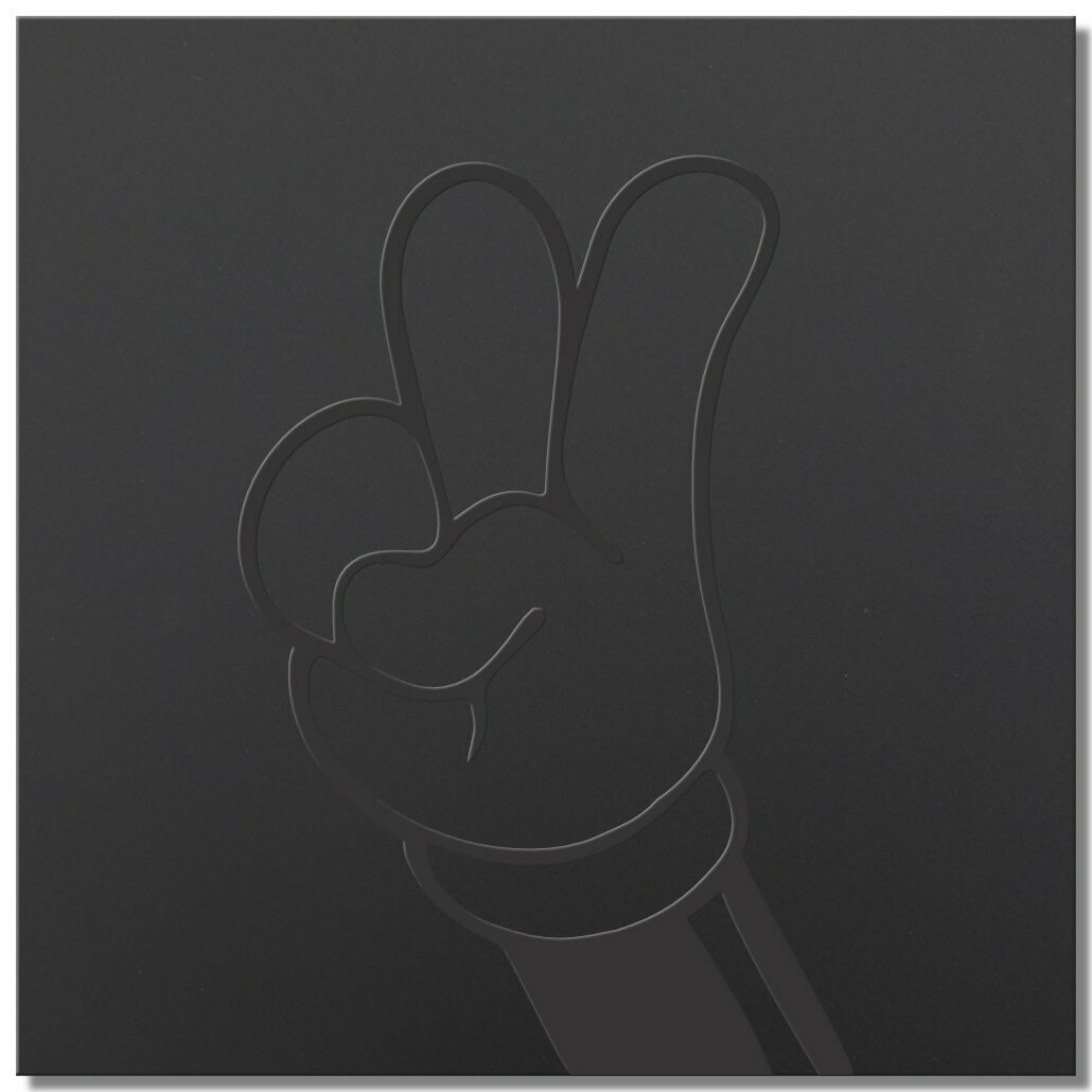 Micky "victory", black series, 25x25cm