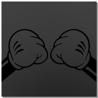 Micky Micky "boxing", black series, 25x25cm